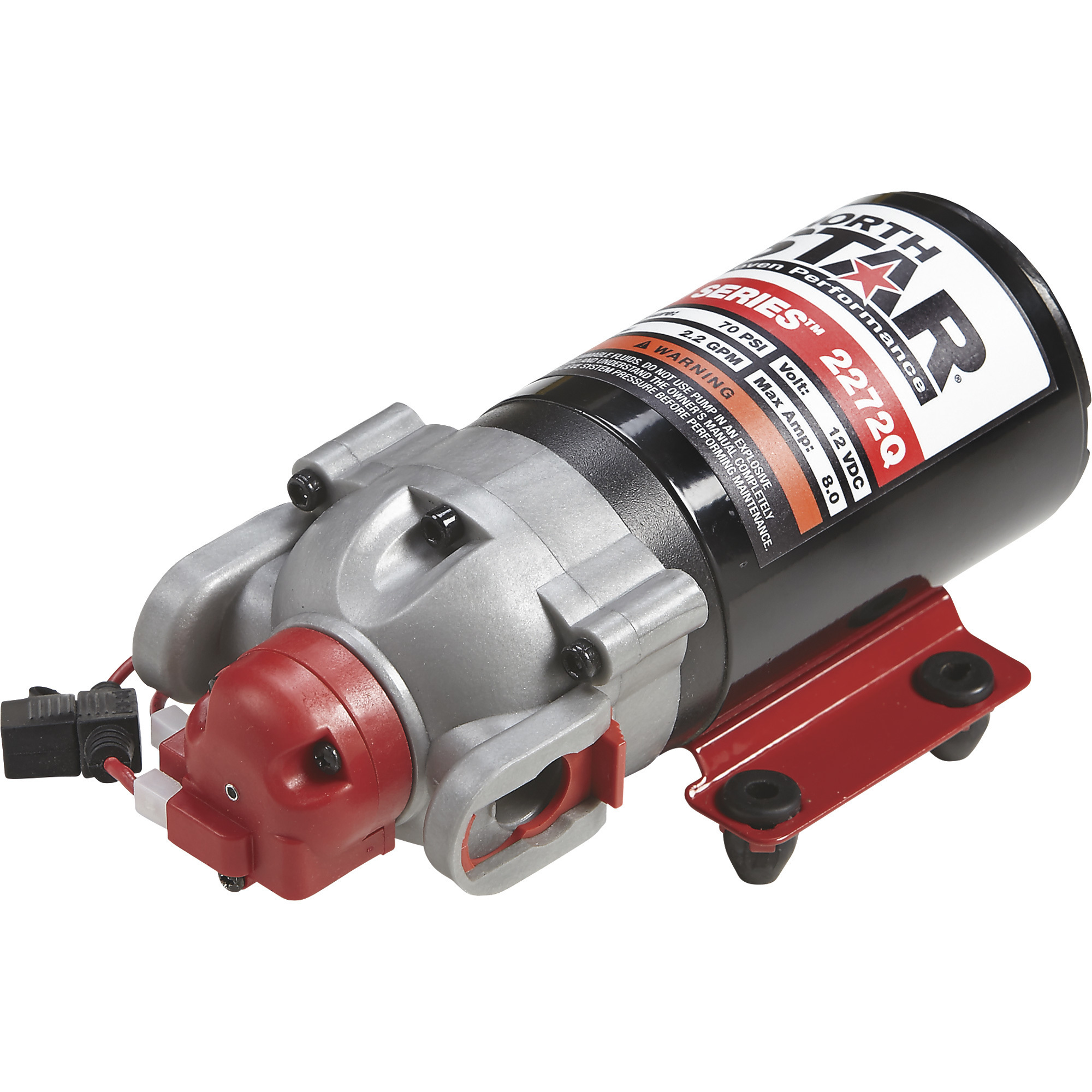 NorthStar NSQ Series 12V On-Demand Sprayer Diaphragm Pump with Quick-Connect Ports, 2.2 GPM